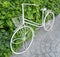 Iron vintage bicycle lean nature wall