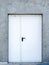 iron white metal door