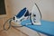 Ironing board with steam iron system