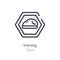 ironing outline icon. isolated line vector illustration from signs collection. editable thin stroke ironing icon on white