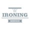 Ironing service logo, simple gray style