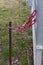 ironstick with chain and keylock on a fence