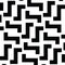 Irregular Maze Lines. Vector Black and White Pattern