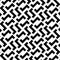 Irregular Maze Lines. Vector Black and White Pattern