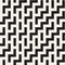 Irregular Maze Shapes Tiling Contemporary Graphic Design. Vector Seamless Black and White Pattern