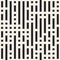 Irregular Maze Shapes Tiling Contemporary Graphic Design. Vector Seamless Black and White Pattern