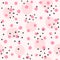 Irregular polka dot. Seamless pattern with repeating round spots. Simple girly print.