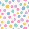 Irregular polka dots seamless pattern in retro style