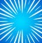 Irregular, random white radial, radiating lines over bright, vivid blue background. Simple sunburst pattern.