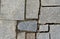 Irregular shaped stone sidewalk