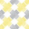 Irregular vector gauze weave effect cross seamless pattern background. Backdrop of yellow grey coarsely woven band aid
