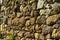 Irregularly made stone wall in Puy de Dome, France