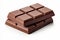 Irresistible Chocolate Square Tile Isolated on the White Background