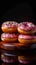 Irresistible donuts Dark background sets the stage for text placement