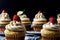 Irresistible Quindim Cupcake with Coconut Frosting.AI Generated