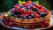 Irresistible waffles with juicy berries and syrup a mouthwatering treat to satisfy your cravings