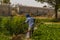 Irrigating crops on a farm in Rajasthan, India