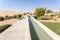 Irrigation canal in a desert resort