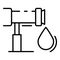 Irrigation drop system icon, outline style