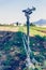 Irrigation plant system on a field, agriculture
