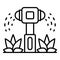 Irrigation sprinkler icon, outline style