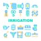 Irrigation System Collection Icons Set isolated illustration