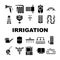 Irrigation System Collection Icons Set isolated illustration