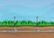 Irrigation system concept banner, cartoon style