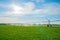 Irrigation system system running on a farm in Central Otago