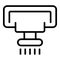 Irrigation system vent icon outline vector. Water drip