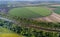 Irrigation system in wheat field