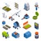 Irrigation Systems Isometric Icons