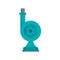 Irrigation turbine icon, flat style