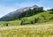 Irrigation water spouts in Summer Alps mountain