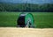 Irrigation on a wheat field