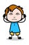 Irritate - School Boy Cartoon Character Vector Illustration