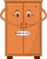 Irritated cartoon cupboard vector illustration