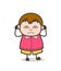 Irritated Expression - Cute Cartoon Fat Kid Illustration