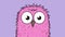 Irritated Owl: A Stylised Pink Animated Gif With Multiple Beaks And Big Eyes