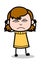 Irritated - Retro Cartoon Girl Teen Vector Illustration