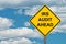 IRS Ahead Caution Sign Blue Sky Background