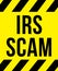 IRS scam sign