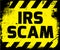IRS scam sign