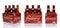 IRVINE, CA - MAY 25, 2014: Three 6 packs of Budweiser, side view, end view and 3/4 view