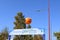 IRVINE, CALIFORNIA - 08 OCT 2022: Banner for the Irvine Global Village Festival with the Great Park Balloon decorated for