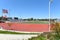 IRVINE, CALIFORNIA - 16 APRIL 2020: Football Stadium at University High School, The first high school in Irvine, is a top rated