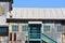 IRVINE, CALIFORNIA - 2 APR 2023: Old Town Irvine Sack Storage Warehouse, closeup of the back side facing railroad tracks
