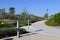 IRVINE, CALIFORNIA - 27 OCT 2021: Drinking Fountain, in the Great Park Trails, a 1.5 miles of walking and biking space throughout