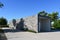 IRVINE, CALIFORNIA - 27 OCT 2021: Restrooms at the Benchmark entrance to the Great Park Trails,a  1.5 mile walking and biking