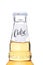 IRVINE, CALIFORNIA - 4 JUNE 2020: Closeup of a Stella Artois Cidre, European Style Hard Apple Cider bottle neck, on white